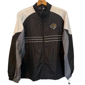 Jacksonville Jaguars Men's Black and Gray Windbreaker Jacket NFL